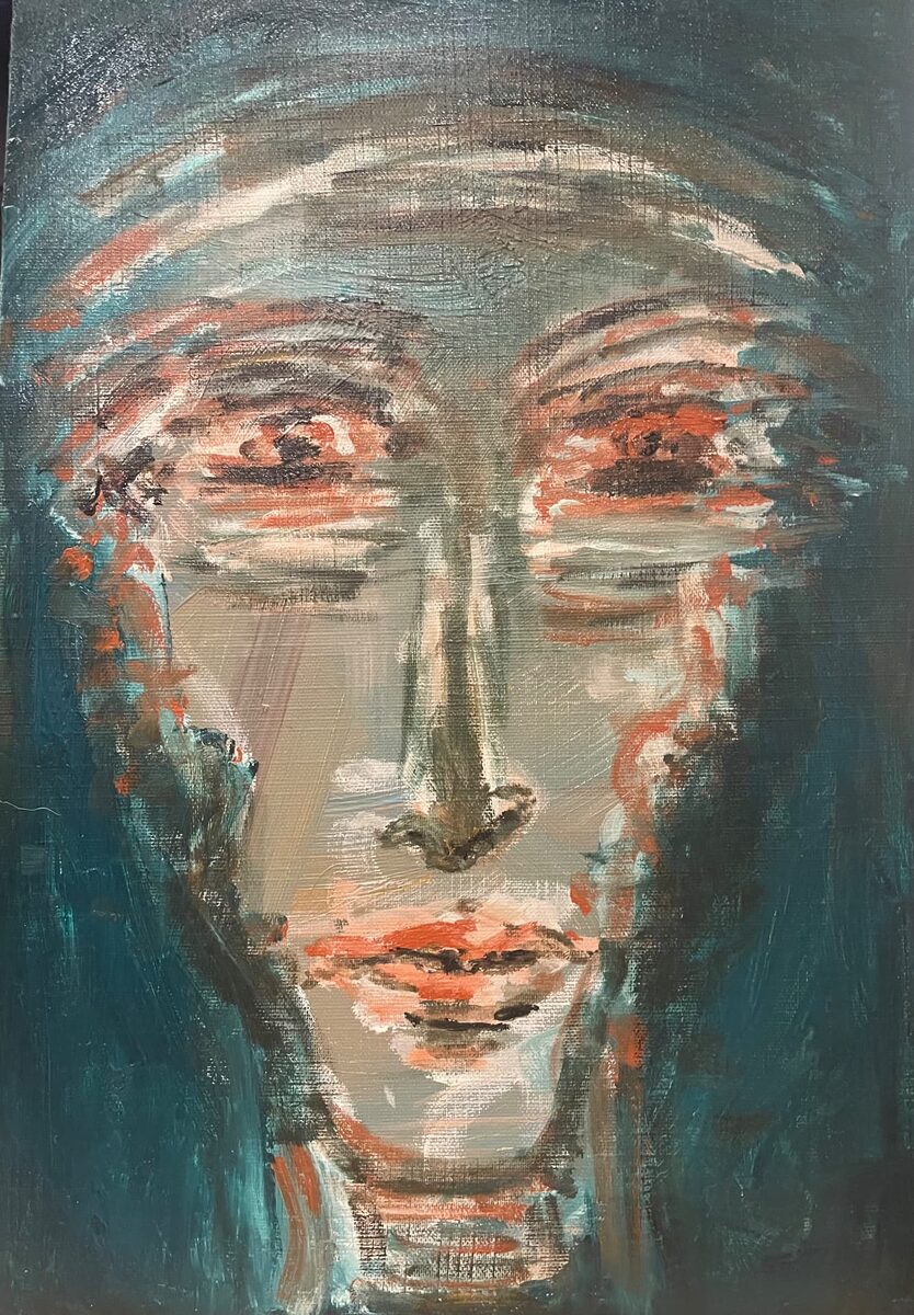 Face, Acrylic on canvas, 60 × 40 cm