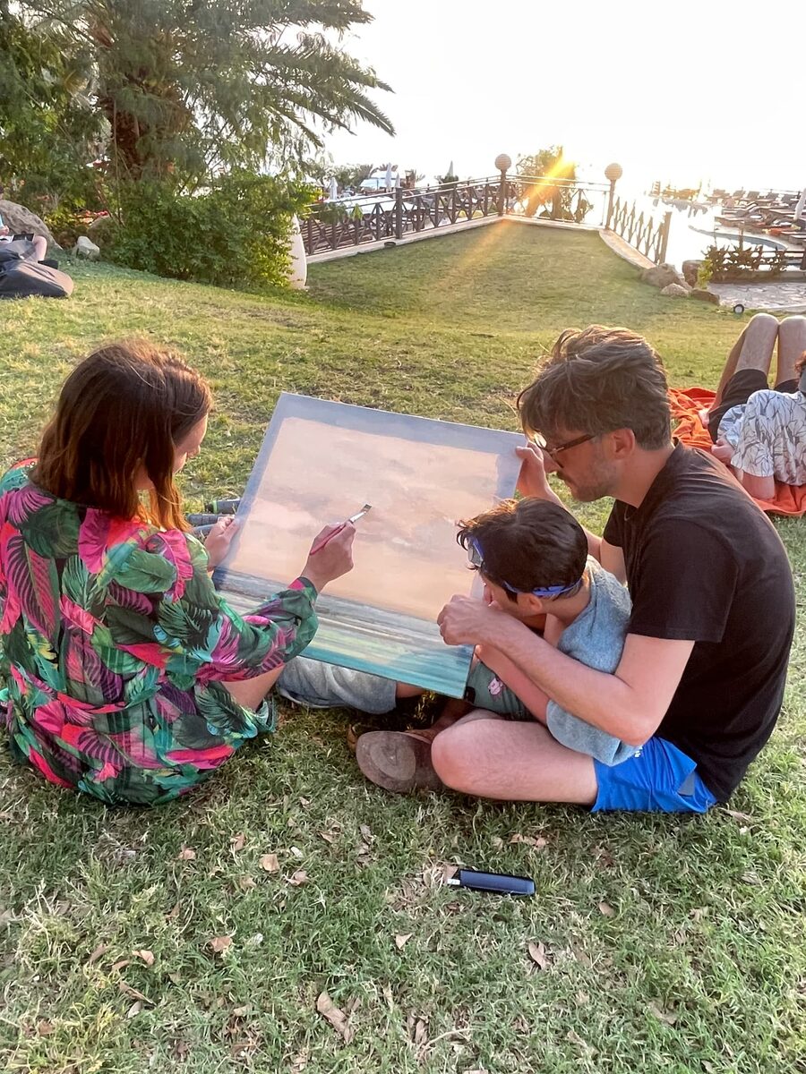 Art therapy session at the Dead Sea, Jordan, photo 2
