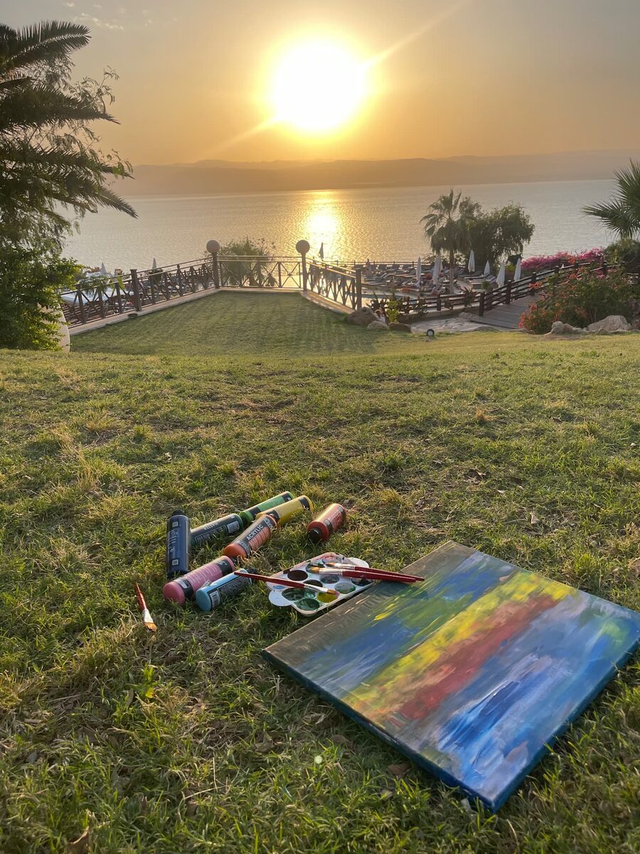 Art therapy session at the Dead Sea, Jordan, photo 3