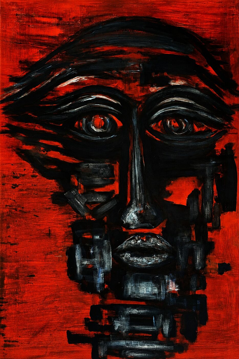 Jesus, Acrylic on canvas, 100 × 70 cm